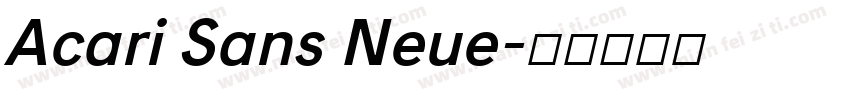 Acari Sans Neue字体转换
